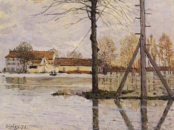 阿爾弗萊德 西斯萊 Ferry to the Ile-de-la-Loge, Flood 阿爾弗萊德 西斯萊 Ferry to the Ile-de-la-Loge, Flood